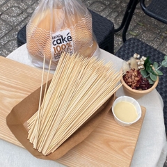 Bịch 500gr Tăm Tre Xiên Thịt Nướng, xúc xích, cá viên chiên, khoai tây lốc xoáy dài 20cm