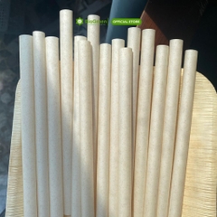 50 ỐNG HÚT BÃ MÍA/ VỎ TRẤU PHI 12 KHÔNG PE size trà sữa-không tan trong nước thân thiện môi trường.