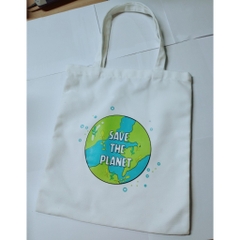Túi tote canvas 33x38cm, màu trắng ngà tự nhiên, thân thiện môi trường