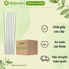 Thùng MIX 1000+ Ống hút giấy Biogreen size 6,8,10,12-Màu trắng,nâu kraft-Bọc màng và Không bọc màng
