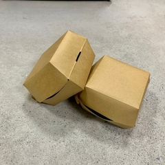 10 hộp giấy kraft vuông 800ml  1500ml đựng hamburger, bánh kem, bento cake,....