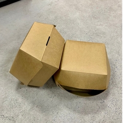 10 hộp giấy kraft vuông 800ml  1500ml đựng hamburger, bánh kem, bento cake,....
