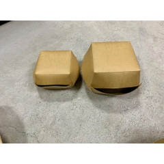 10 hộp giấy kraft vuông 800ml  1500ml đựng hamburger, bánh kem, bento cake,....