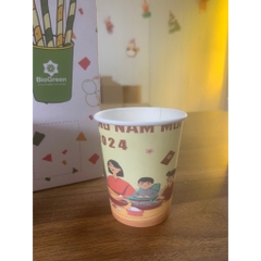 Thùng 300 Ly/cốc giấy 230gsm cao cấp 195ml - 6.5oz màu trắng,nâu kraft, ly giấy văn phòng chịu nhiệt