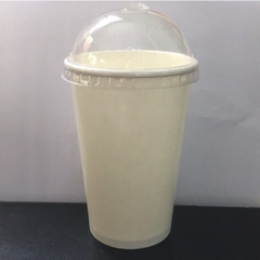 50 ly giấy trắng có nắp chịu nhiệt dùng 1 lần 16 oz 500ml