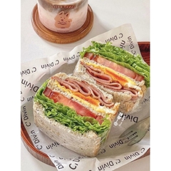 SET 100 tờ giấy gói bánh mỳ, hamburger, lót bánh size 30x30cm hàng cao cấp - nhiều mẫu