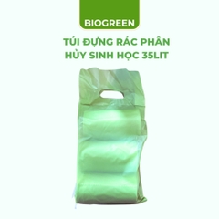 1 KG TÚI 35 LÍT 3 CUỘN ĐỰNG RÁC PHÂN HỦY SINH HỌC, 30% TINH BỘT, 70% NHỰA PE CỠ TRUNG