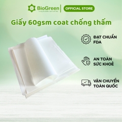 Set 100 tờ giấy 60gsm coat chống thấm nhiều kích thước để gói thức ăn qua đêm, gói đồ đông lạnh