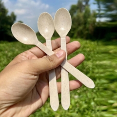 100 thìa muỗng/ nĩa/ dao gỗ xuất khẩu Nhật dùng 1 lần dài 16cm/ 11cm dùng ăn kem, bánh kem, cafe