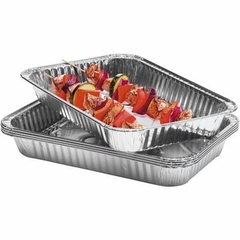 Set 10 Khay Giấy Bạc/Khuôn Đĩa Nhôm 22cm Đựng Thức Ăn, Thực Phẩm Lót Nồi Chiên Không Dầu, Lò Nướng