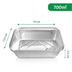 Set 10 Khay Giấy Bạc/Khuôn Đĩa Nhôm 22cm Đựng Thức Ăn, Thực Phẩm Lót Nồi Chiên Không Dầu, Lò Nướng