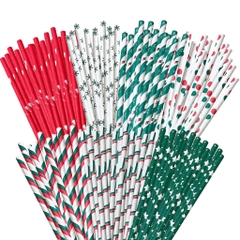 Hộp 250 PHI 6 ỐNG HÚT GIẤY/GẠO/BÃ MÍA/CỎ NHIỀU MÀU, TRẮNG NÂU,.. cho tiệc tùng