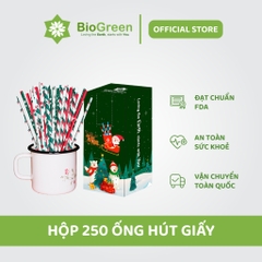 Hộp 250 PHI 6 ỐNG HÚT GIẤY/GẠO/BÃ MÍA/CỎ NHIỀU MÀU, TRẮNG NÂU,.. cho tiệc tùng