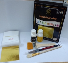 Combo 100 lá vàng BG kèm keo phủ nước, chổi cước S8, thỏ S8, bút kiến tạo