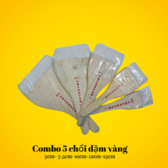 Combo 5 chổi lông dê tổng hợp đầu bằng (5cm-15cm)