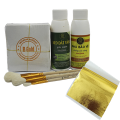 Combo trọn bộ dát vàng gốc nước- lá vàng B GOLD