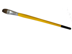 Bút lông sói cán vàng đầu bằng -S12