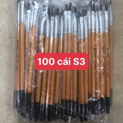 100 cái bút cán vàng đầu bằng S3