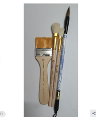 Combo bút chổi vẽ dặm vàng ( S7 cước, thư pháp đại, Thỏ s4.s6)