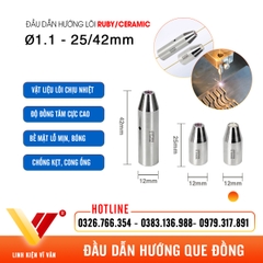 Đầu dẫn hướng que đồng Ø1.1mm, thân dài 25/42mm lõi Ruby và Ceramic | Vĩ Văn