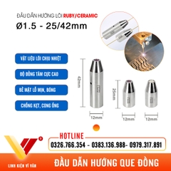 Đầu dẫn hướng que đồng Ø1.5mm, thân dài 25/42mm lõi Ruby và Ceramic | Vĩ Văn