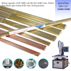 Que đồng điện cực EDM Ø3.0mm 500mm 20Pcs Cánh Chim chính hãng | Vĩ Văn