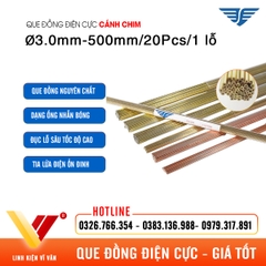 Que đồng điện cực EDM Ø3.0mm 500mm 20Pcs Cánh Chim chính hãng | Vĩ Văn