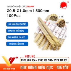 Que đồng điện cực EDM Ø0.5-1.0mm 500mm 100Pcs ZIYANG | Vĩ Văn