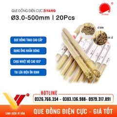 Que đồng điện cực EDM Ø1.5-3.0mm 500mm ZIYANG chính hãng | Vĩ Văn