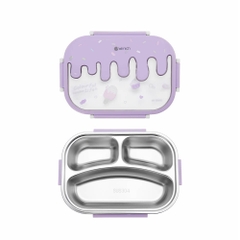 Hộp cơm cho trẻ em 3 ngăn, inox 304, dung tích 600mL Elmich 0009N3