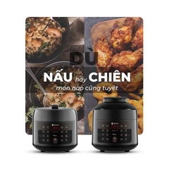 Nồi chiên không dầu kết hợp áp suất đa năng cao cấp Elmich AFE-1808