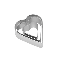 Bộ 6 khuôn bánh hình hoa và trái tim bằng inox Elmich EL0116BO6