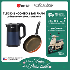Combo 01 ấm đun và 01 chảo size 24cm Elmich