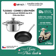 Bộ nồi Smartcook SM25612 Size 20, chảo 24cm