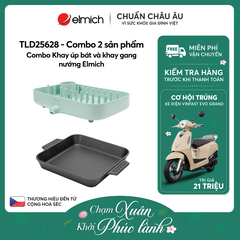 Combo Khay úp bát và khay gang nướng Elmich - TLD25628