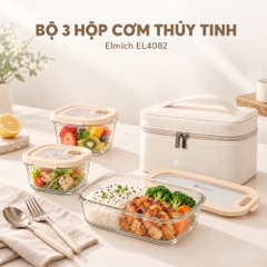 Bộ 3 hộp cơm thủy tinh Elmich Daily EL4082