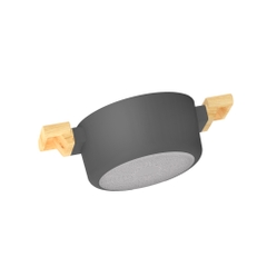 Bộ nồi chống dính vân gỗ Elmich Nature EL-5206BK04 size 18, 20, 24 chảo 26cm