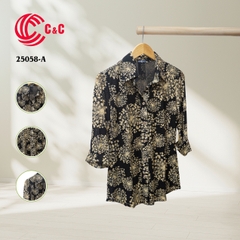 25058 - Floral Patterns Mesh Fabric