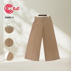 25083 - Palazzo Pants With Three Button Wide Waistband To Conceal Waist Flaws