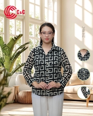 25150 - Stylish and Chic Modified Collared Long Sleeve Shirt