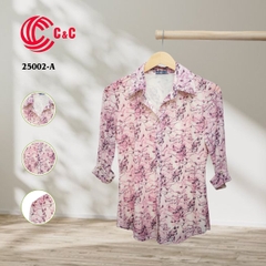 25002 - Stylized Floral Branches Pattern Mesh Fabric with 5 Color Options