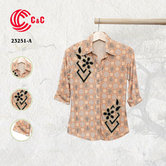 23251 - Square Patterns Embroidered Lace with Stone Accents