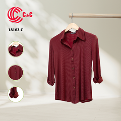 18163 - Small Vertical Stripe Mesh Fabric
