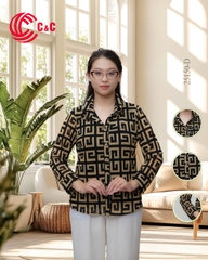 25150 - Stylish and Chic Modified Collared Long Sleeve Shirt