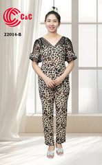 22014 - Bodycon Loungewear Leopard Pattern