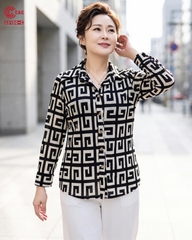 25150 - Stylish and Chic Modified Collared Long Sleeve Shirt