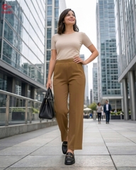 26202 - Elegant Wide-Leg Pants with Pleated Detail