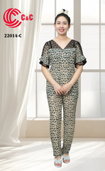 22014 - Bodycon Loungewear Leopard Pattern