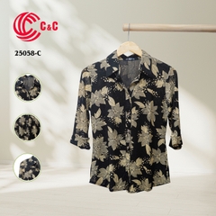 25058 - Floral Patterns Mesh Fabric