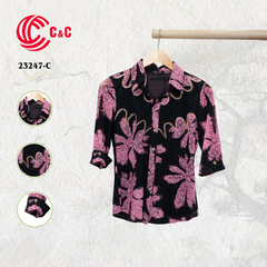 23247 - Floral Patterns Embroidered Lace with Stone Accents